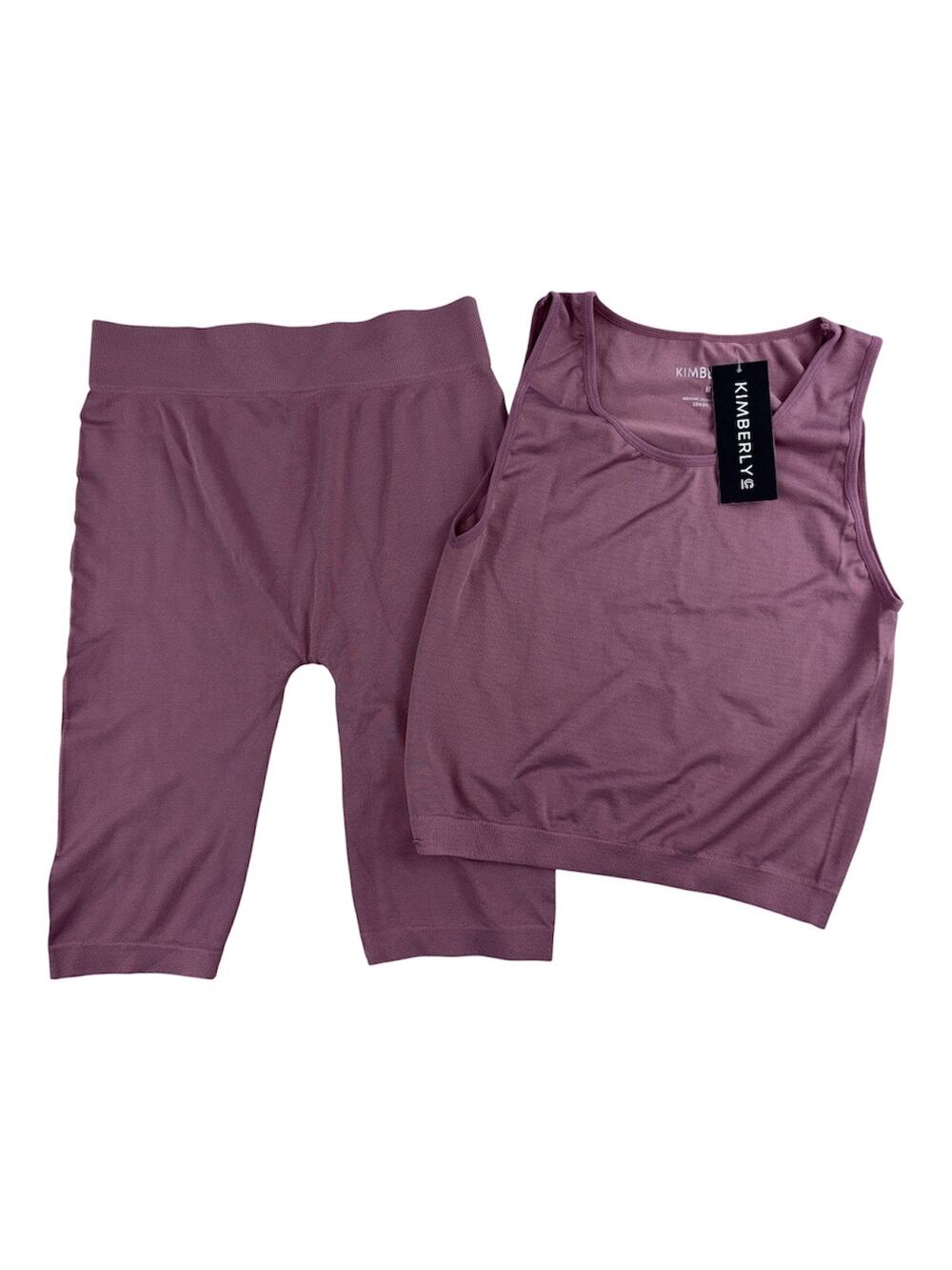 Kimberly C Crop Tank & Biker Short Set  Size M NWT